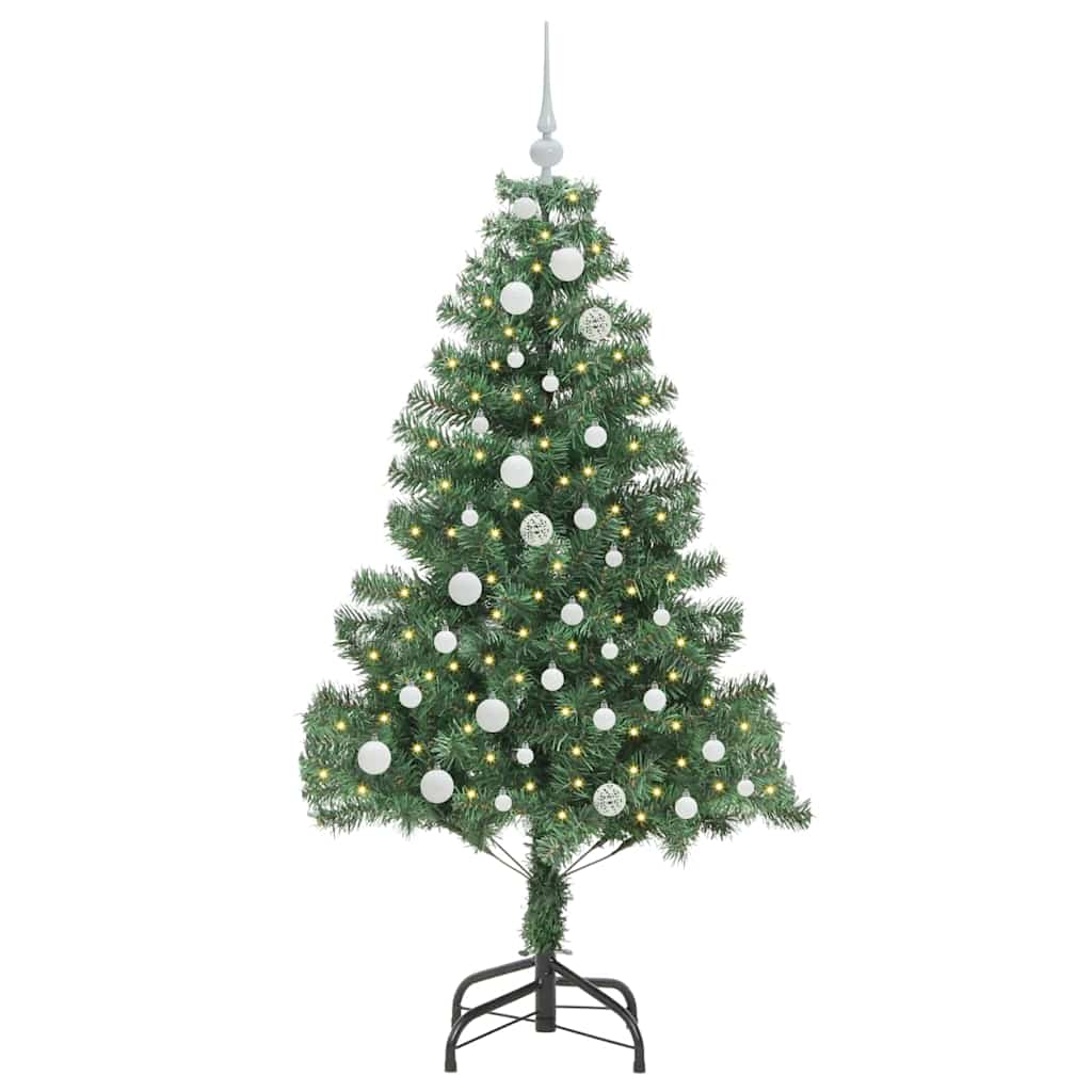 Árvore de Natal com 150 LEDs com suporte Verde 150 cm PVC