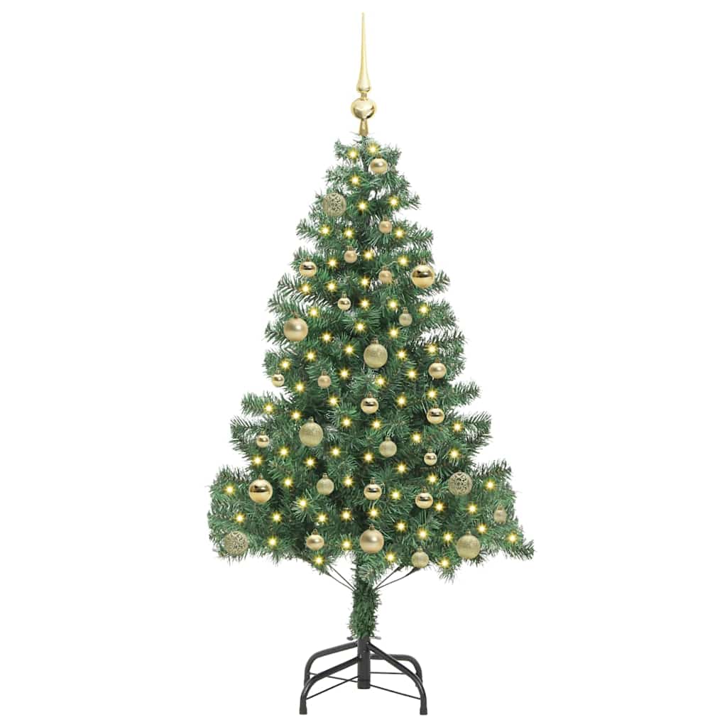 Árvore de Natal com 150 LEDs com suporte Verde 150 cm PVC