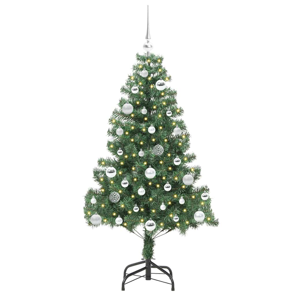 Árvore de Natal com 150 LEDs com suporte Verde 150 cm PVC