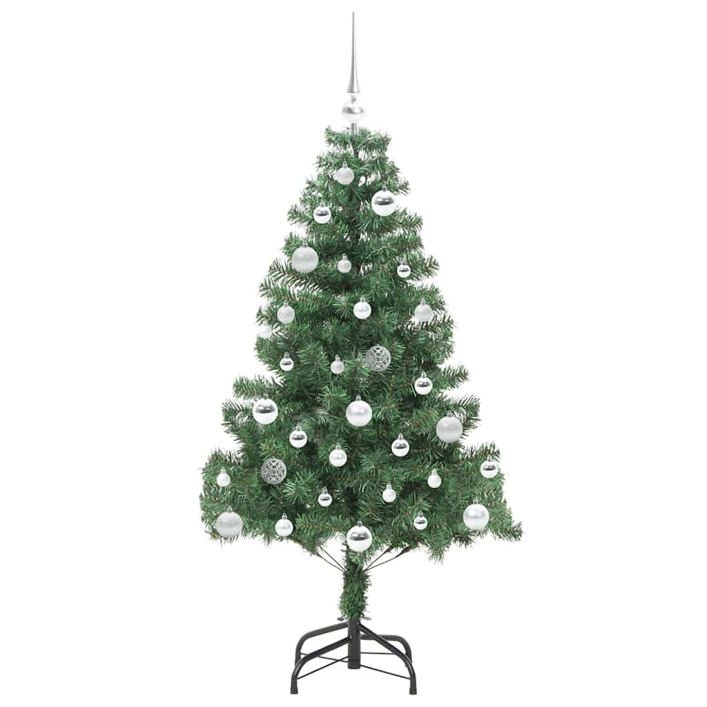 Árvore de Natal com 150 LEDs com suporte Verde 150 cm PVC