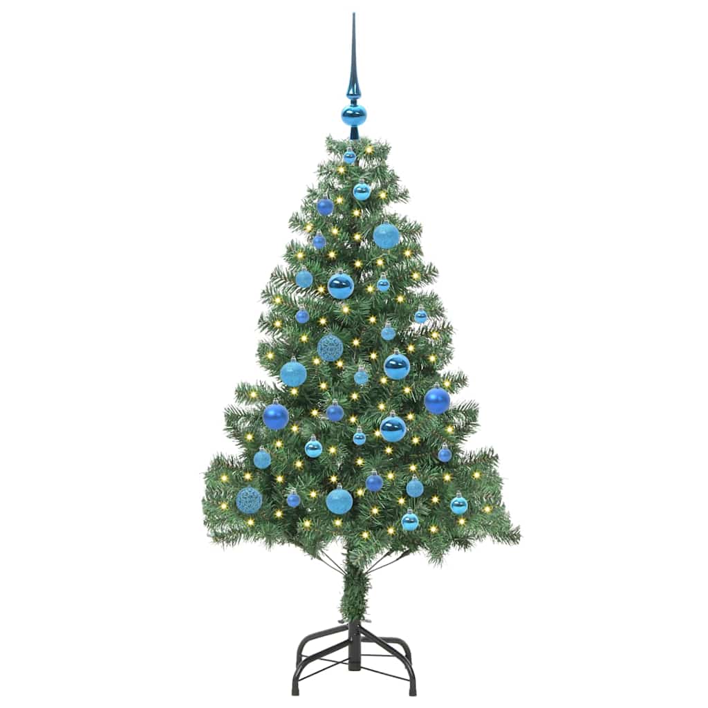 Árvore de Natal com 150 LEDs com suporte Verde 150 cm PVC