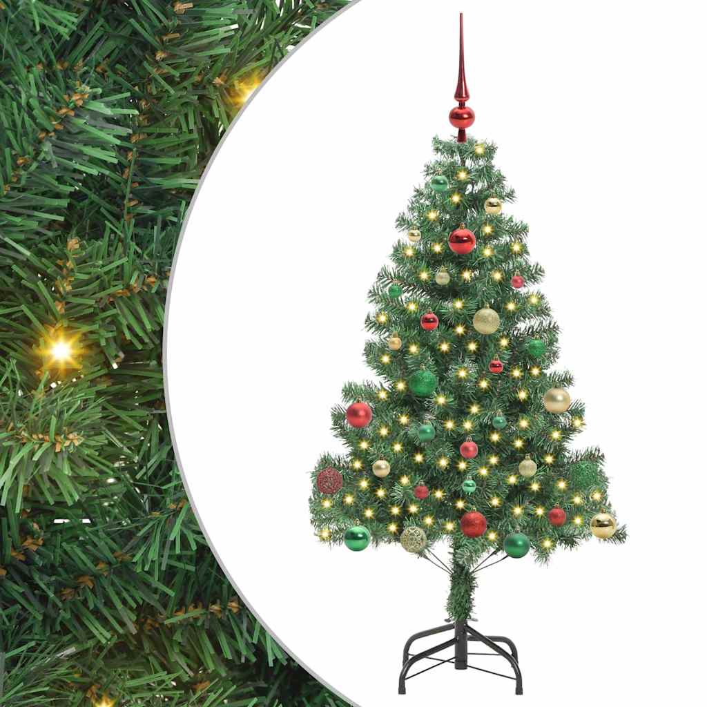 Árvore de Natal com 150 LEDs com suporte Verde 150 cm PVC