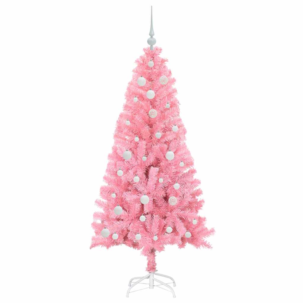 Árvore de Natal com 150 LEDs com suporte Rosa 150 cm PVC