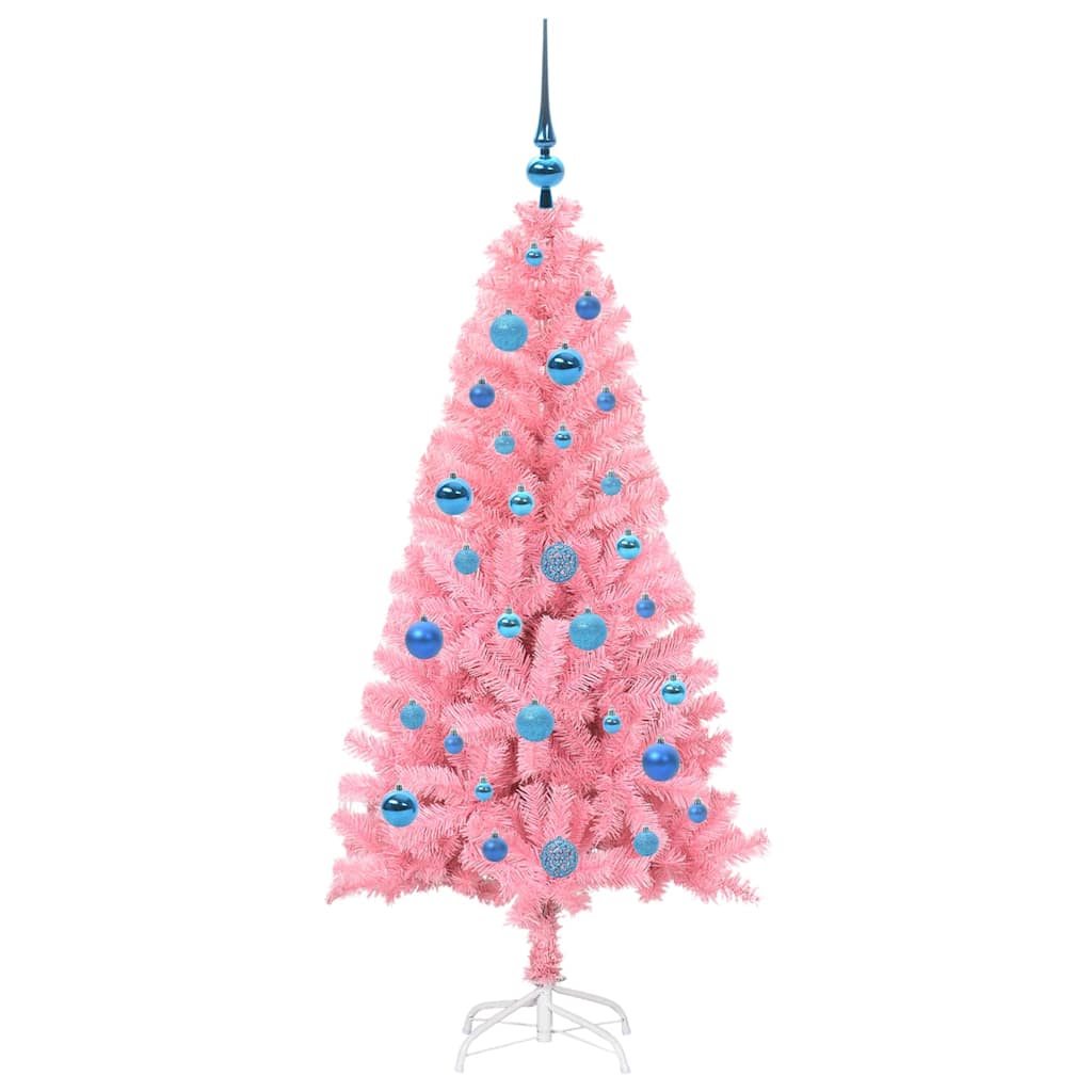 Árvore de Natal com 150 LEDs com suporte Rosa 150 cm PVC