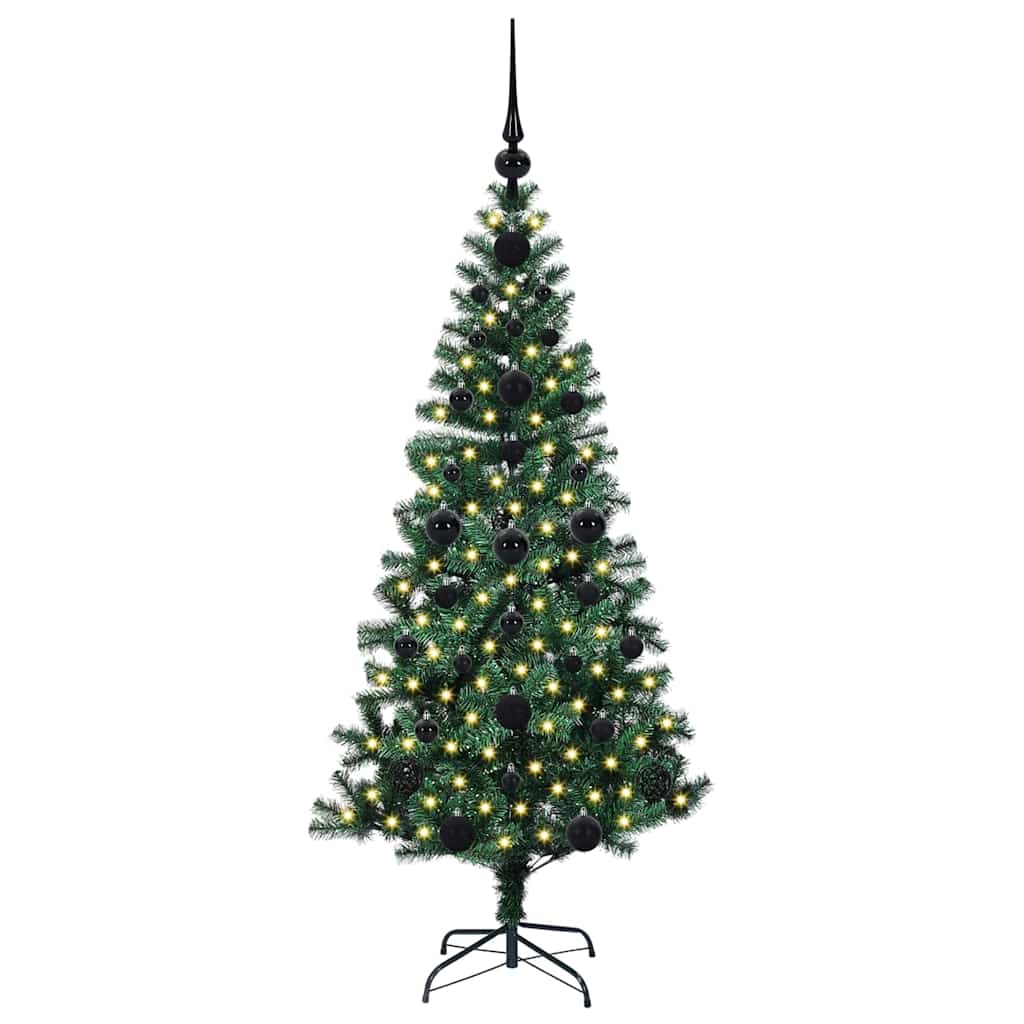Árvore de Natal Artificial Pré-iluminada Verde 120 cm