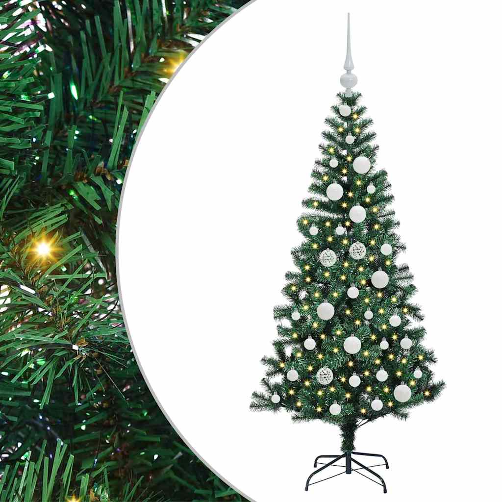 Árvore de Natal Artificial Pré-iluminada Verde 120 cm