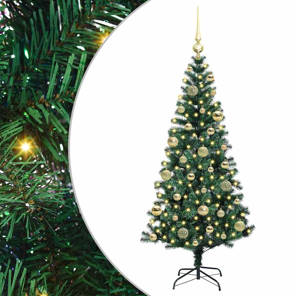 Árvore de Natal Artificial Pré-iluminada Verde 120 cm