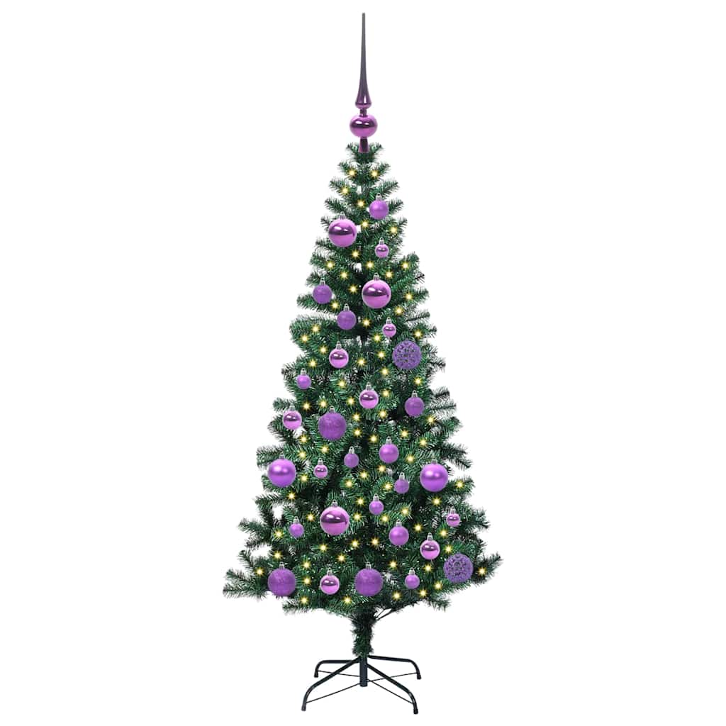 Árvore de Natal Artificial Pré-iluminada Verde 120 cm