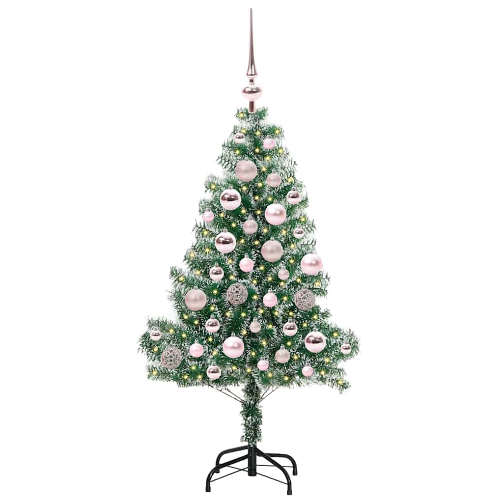 Árvore de Natal Artificial Coberta de Neve com Luzes de LED