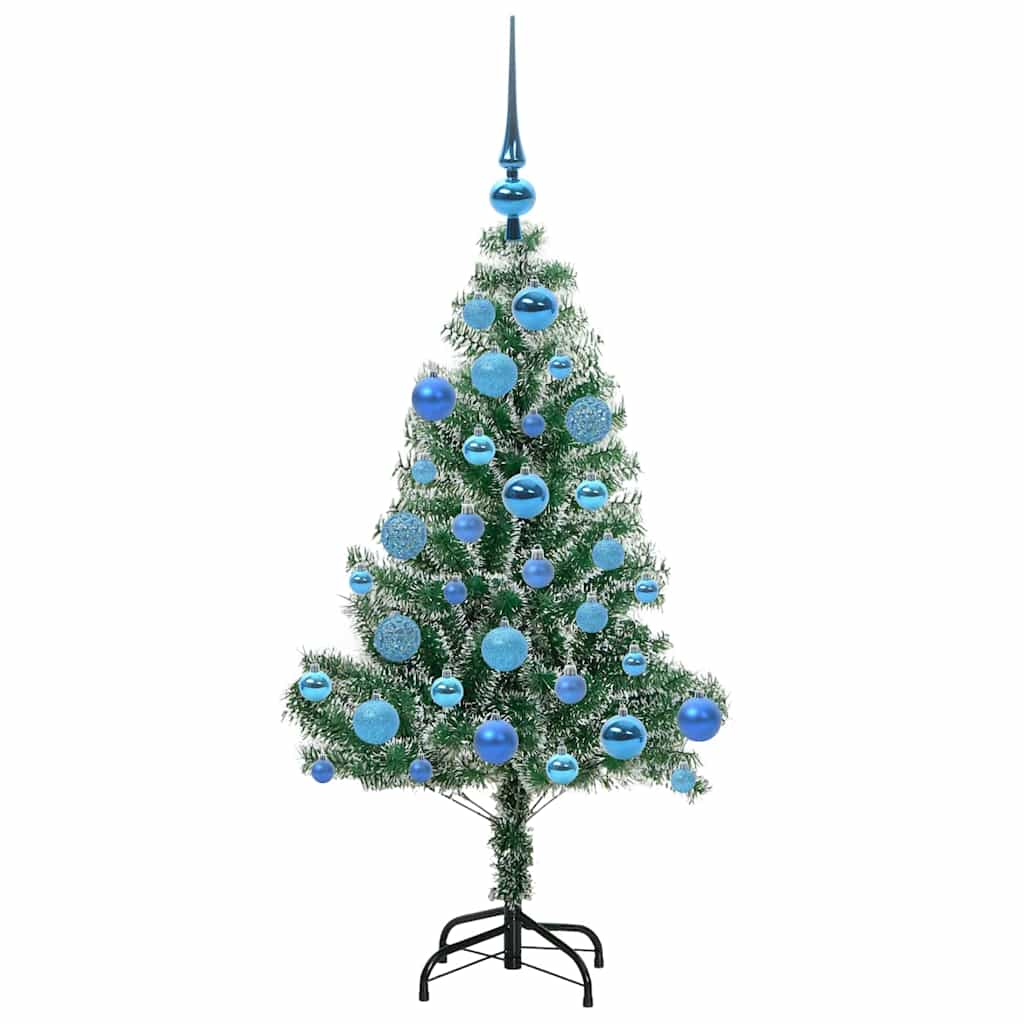 Árvore de Natal Artificial Coberta de Neve com Luzes de LED
