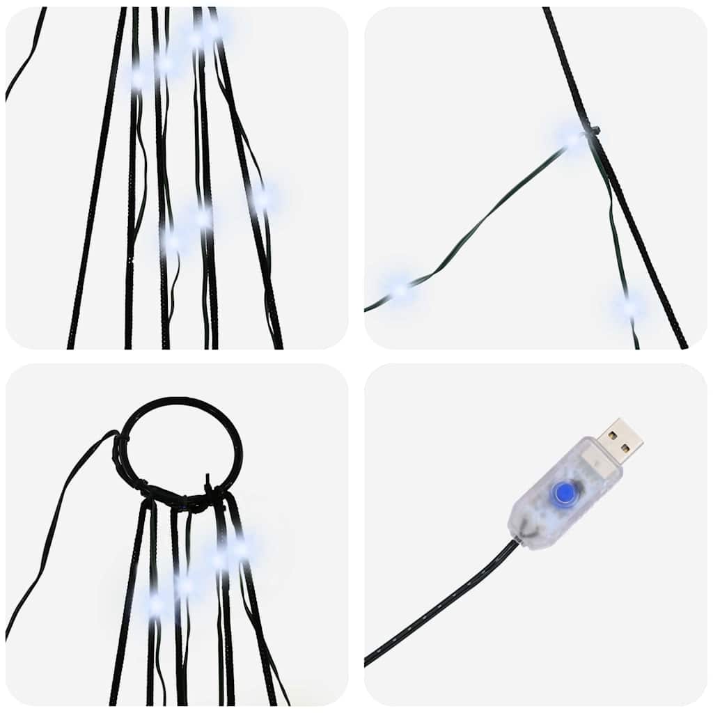 Árvore de Natal LED com Estacas para o Solo Branco frio 180 cm