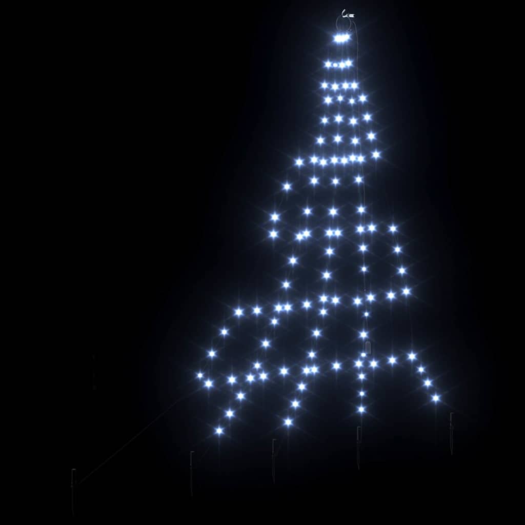 Árvore de Natal LED com Estacas para o Solo Branco frio 180 cm