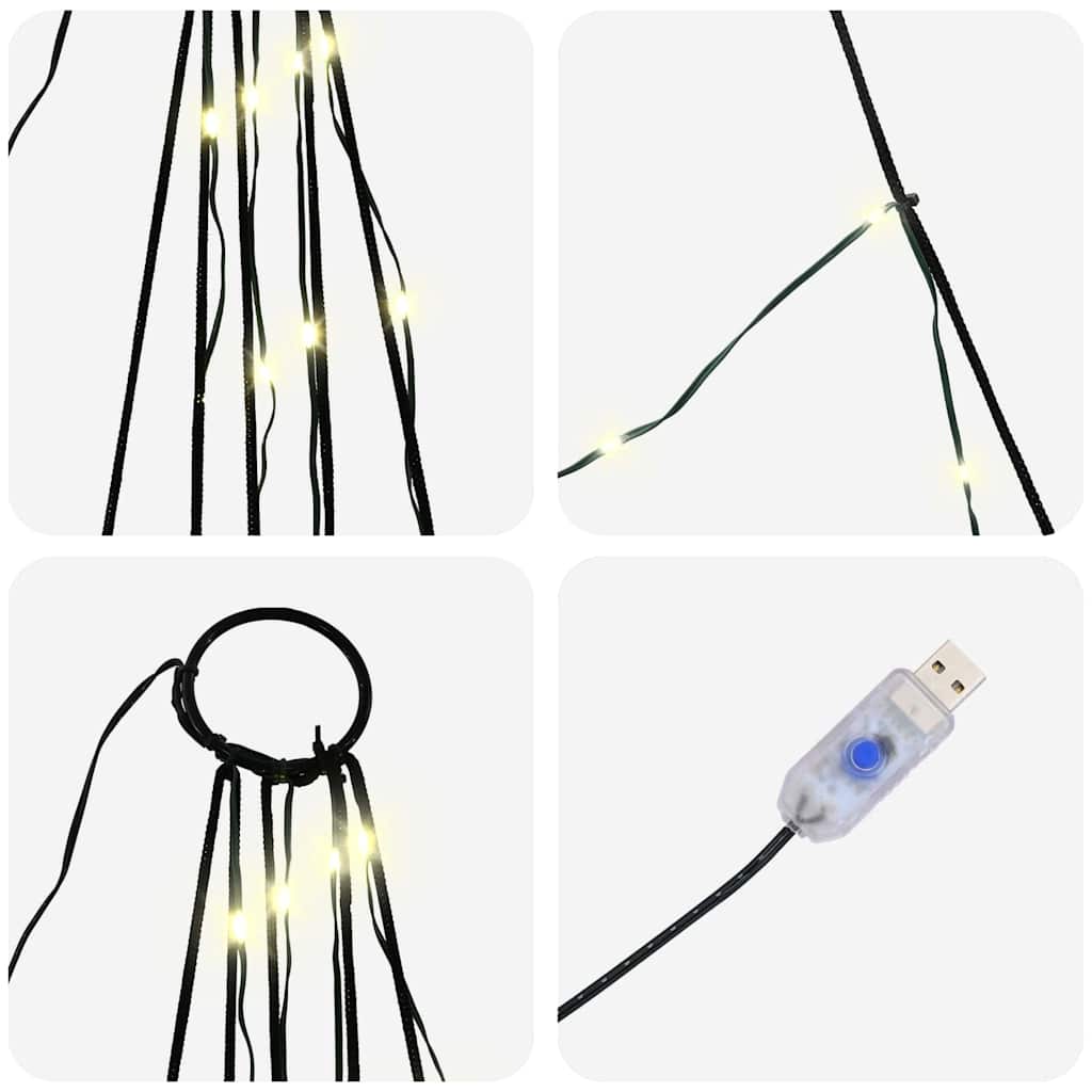 Árvore de Natal LED com Estacas para o Solo Branco quente