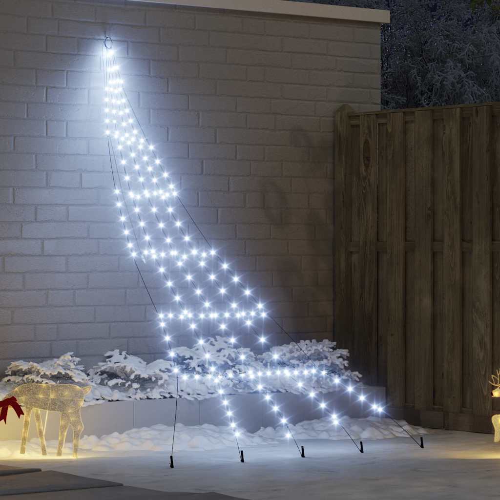 Árvore de Natal LED com Estacas para o Solo Branco frio 300 cm