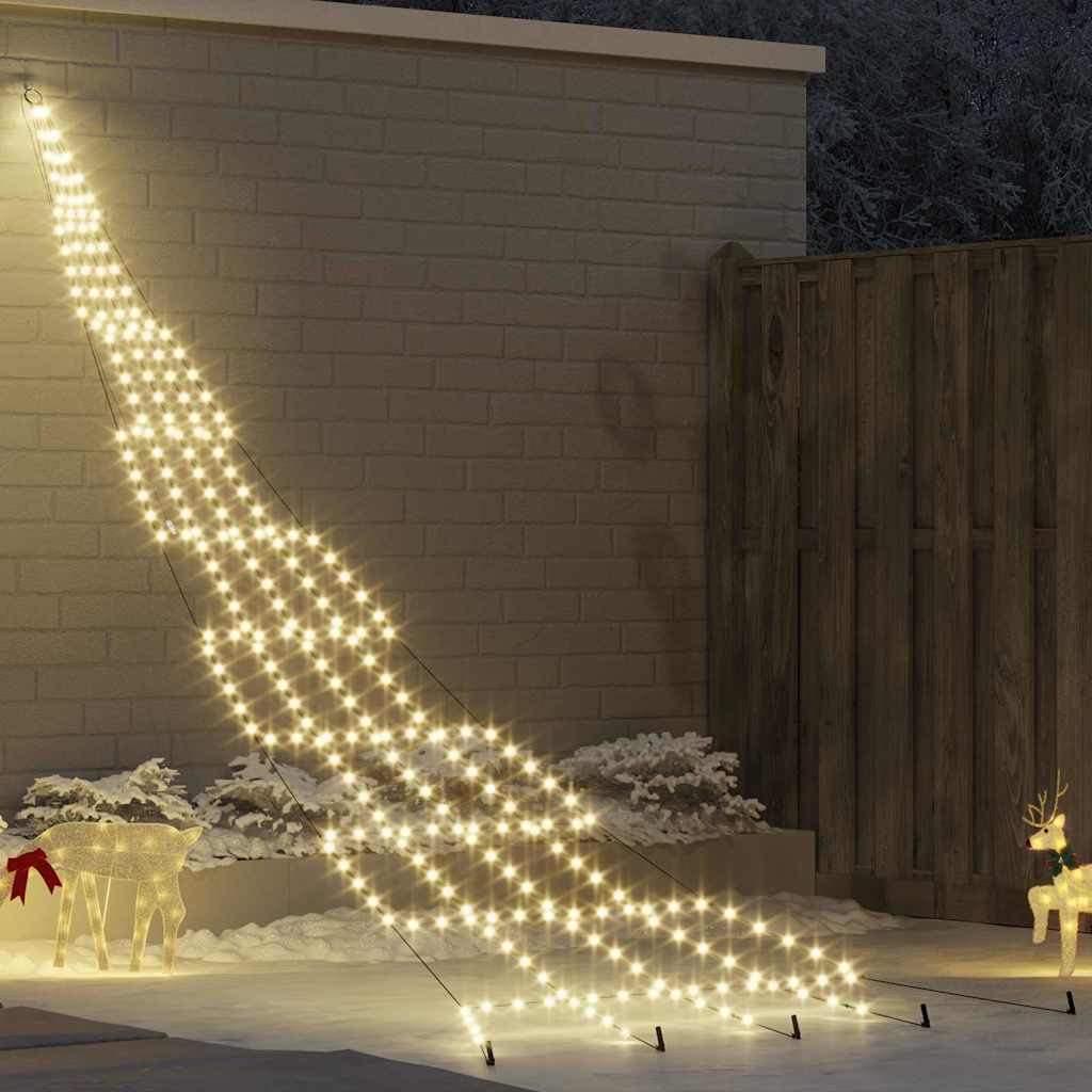 Árvore de Natal LED com Estacas para o Solo Branco quente