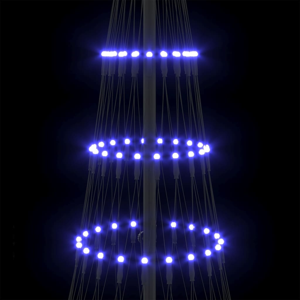 Árvore de Natal LED com 230 LEDs Azul 71 x 71 x 184,5 cm Metal