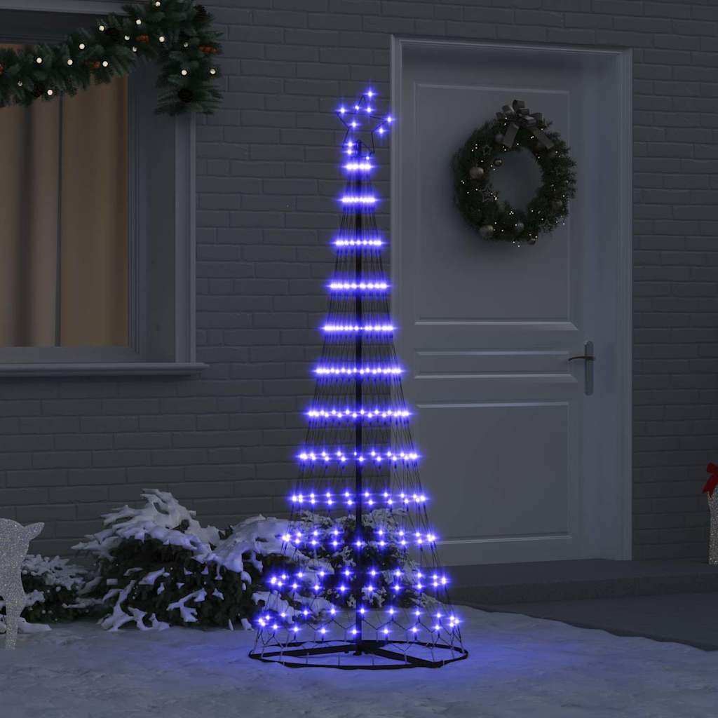 Árvore de Natal LED com 230 LEDs Azul 71 x 71 x 184,5 cm Metal