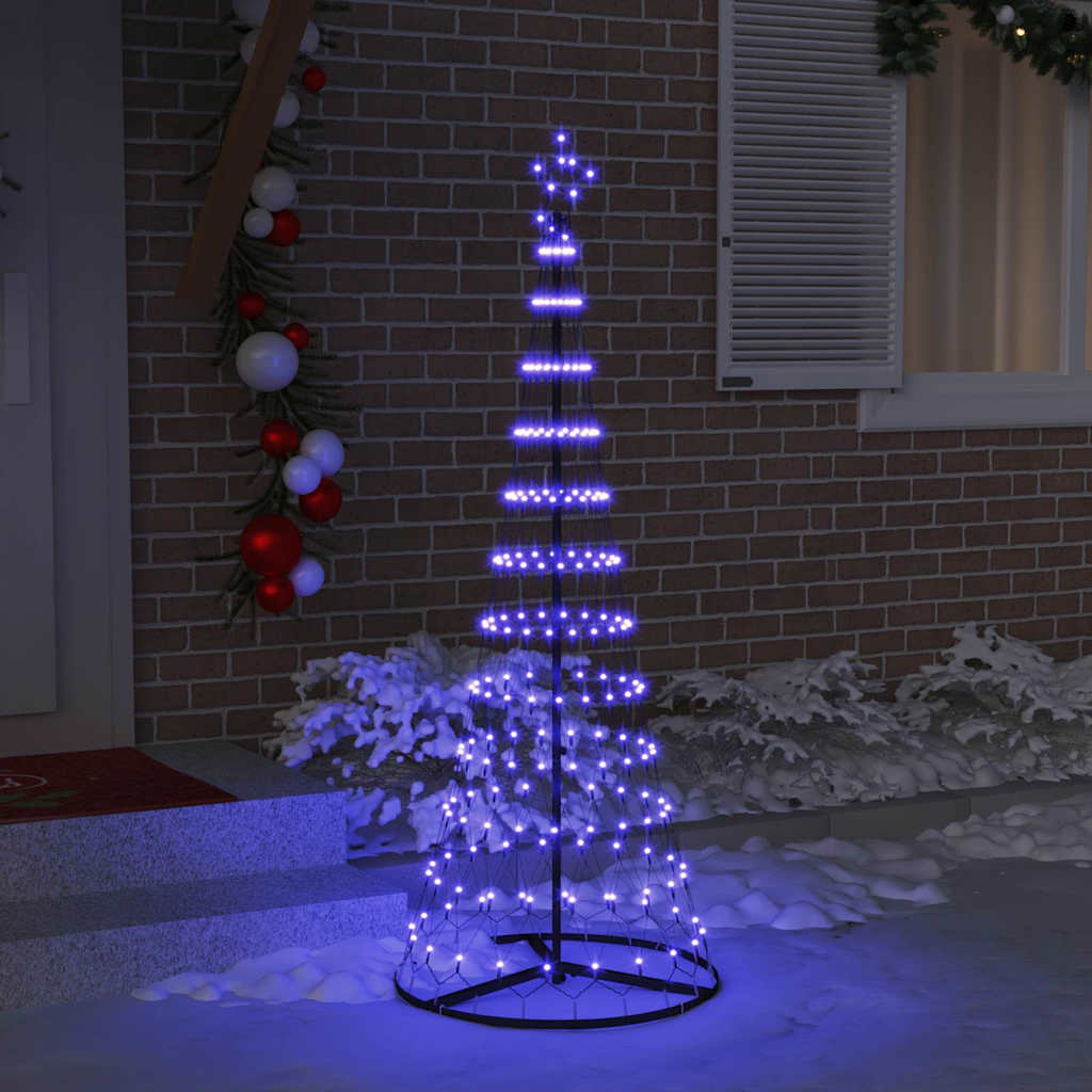 Árvore de Natal LED com 230 LEDs Azul 71 x 71 x 184,5 cm Metal