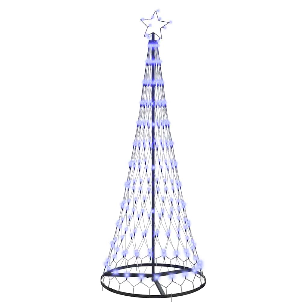 Árvore de Natal LED com 230 LEDs Azul 71 x 71 x 184,5 cm Metal