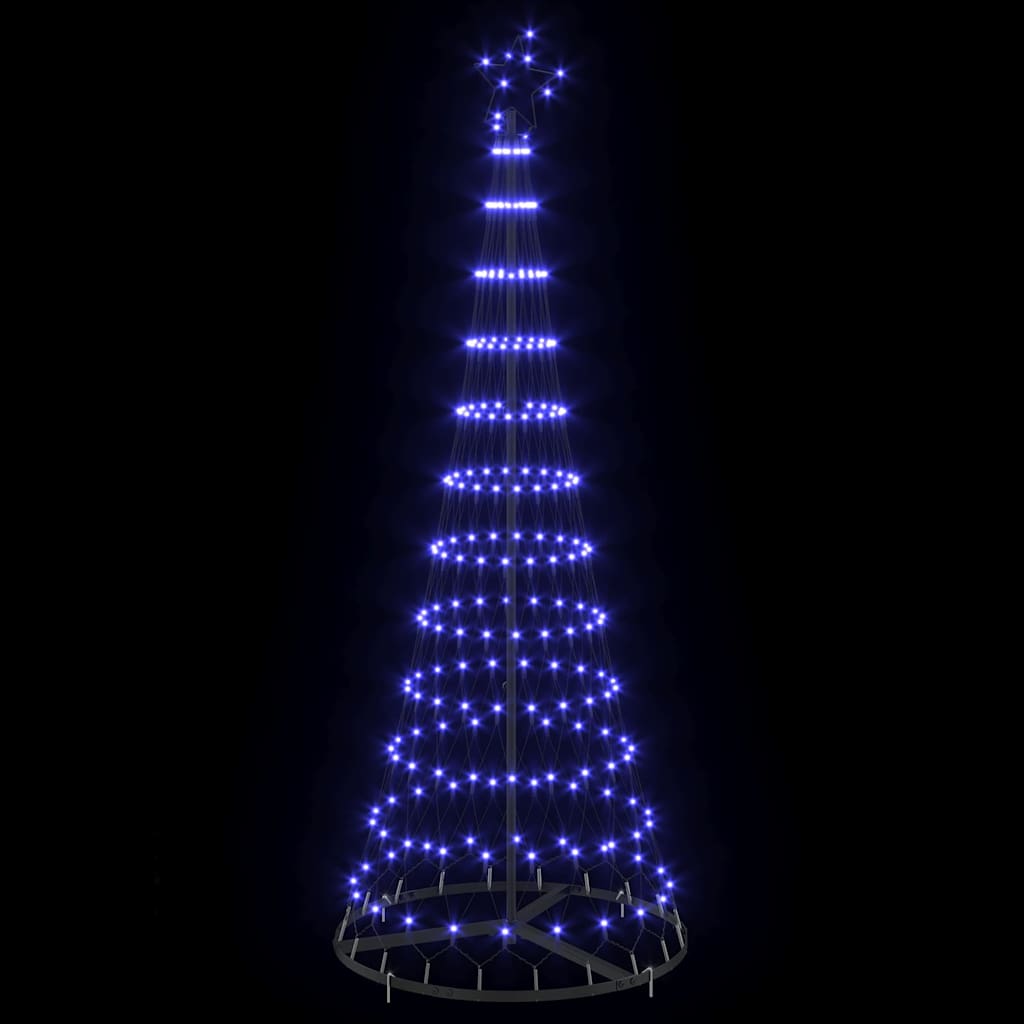 Árvore de Natal LED com 230 LEDs Azul 71 x 71 x 184,5 cm Metal
