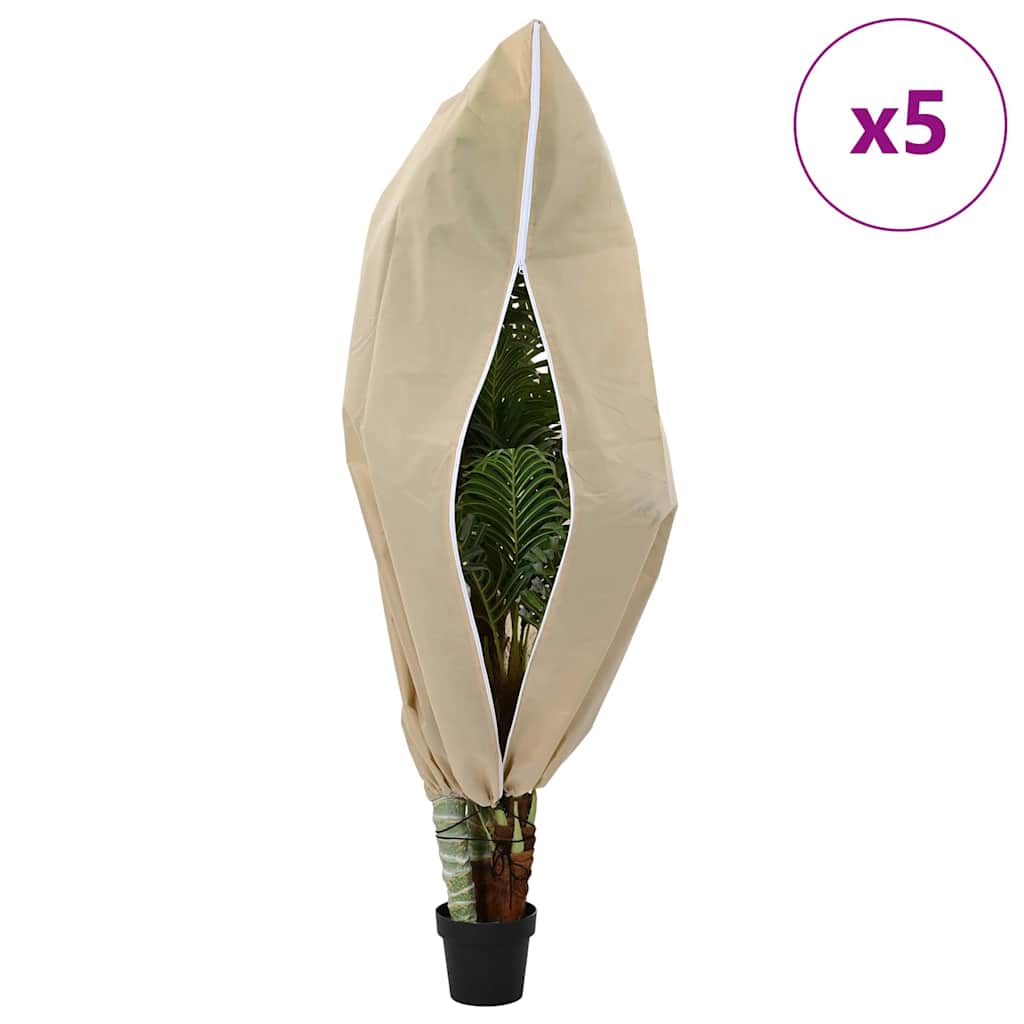 Capas de Fleece para Proteção Contra Geada 5 pcs Bege