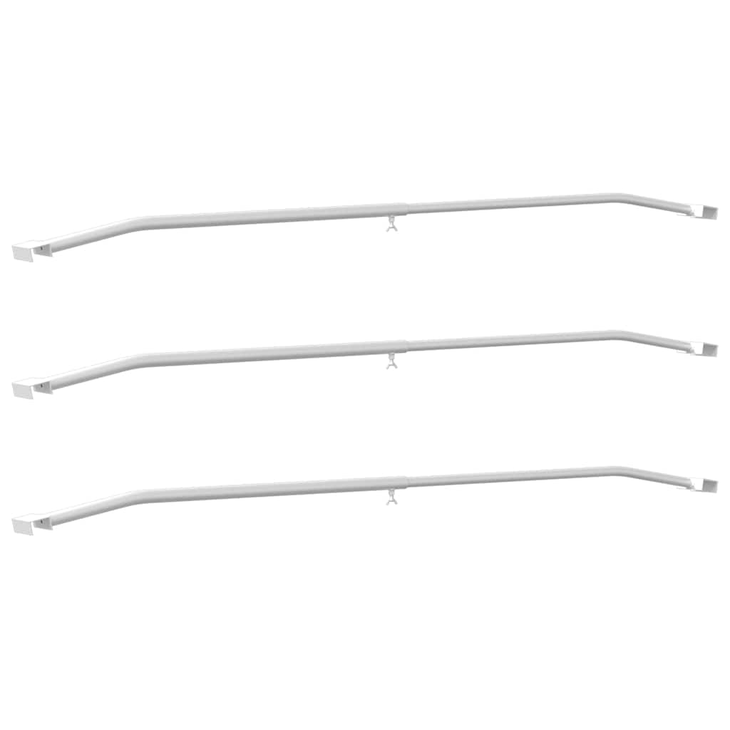 adequado para Suporte de Lona Plano 4 pcs Prateado 100-145 cm