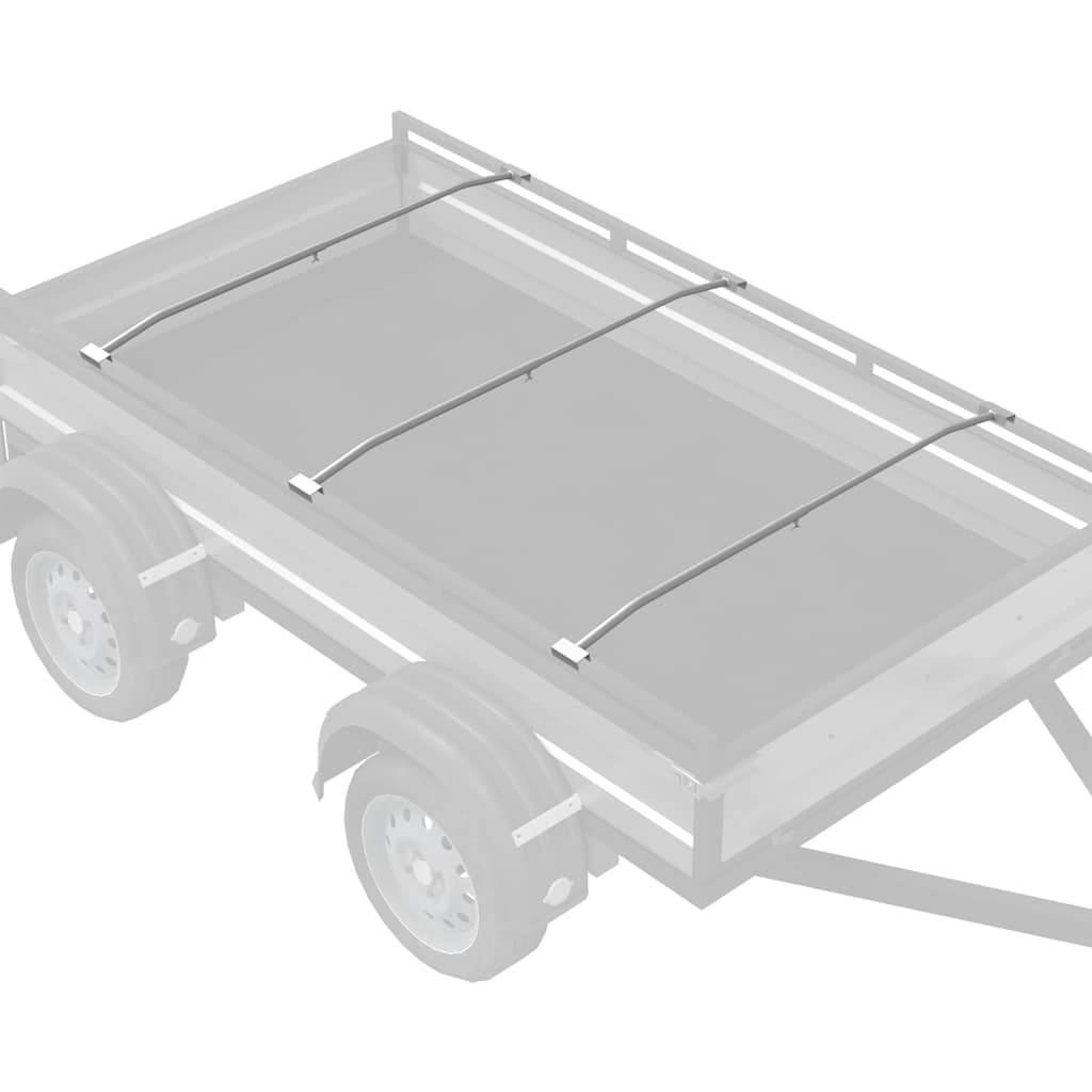 adequado para Suporte de Lona Plano 4 pcs Prateado 100-145 cm