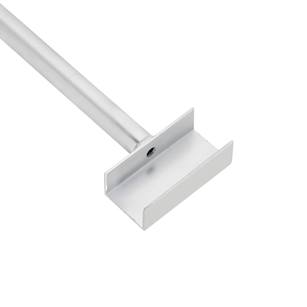 adequado para Suporte de Lona Plano 4 pcs Prateado 100-145 cm