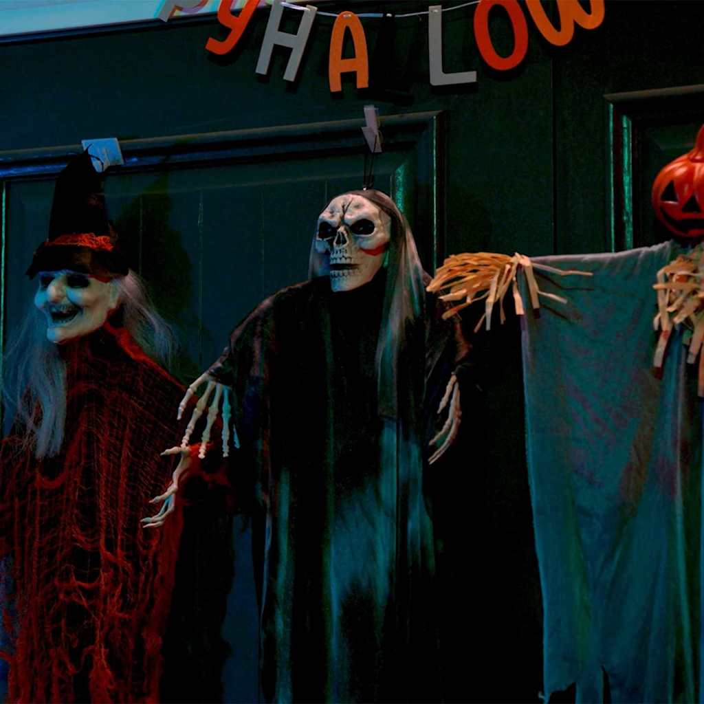 Fantasma de Halloween Pendente 3 pcs Preto 66 x 110 cm