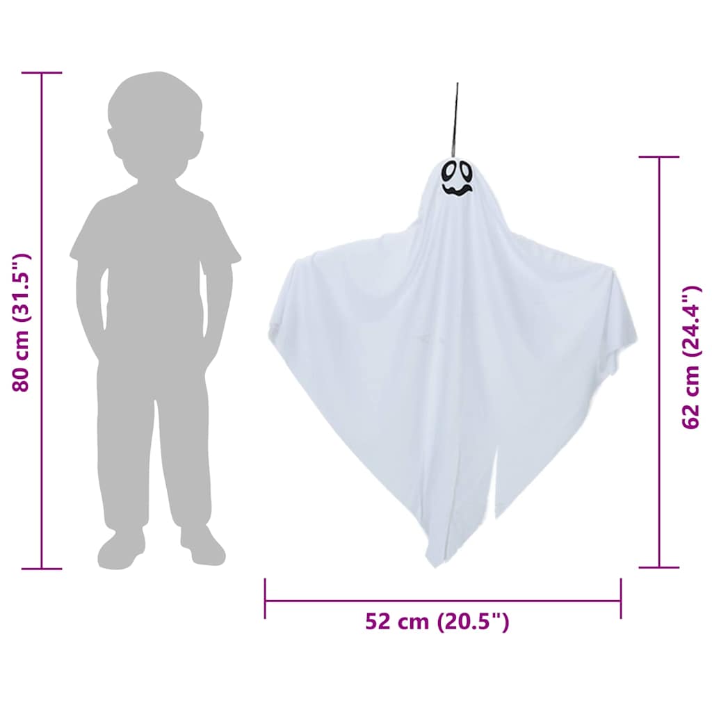 Fantasma de Halloween Pendente 3 pcs Branco Poliéster