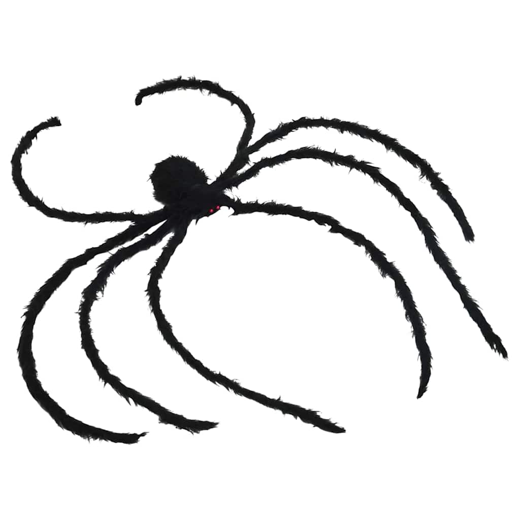 Decoração de Aranha de Halloween 3 pcs Preto 200 cm