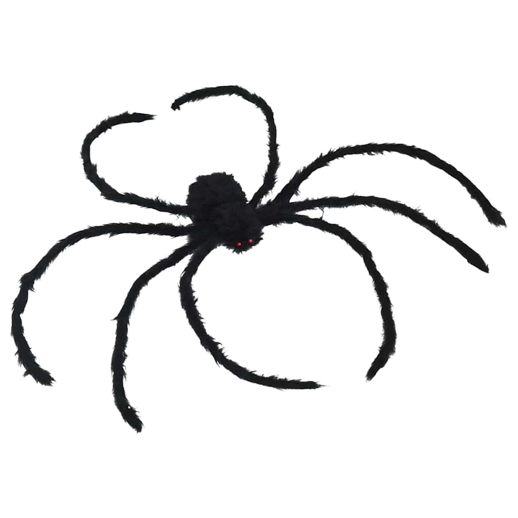 Decoração de Aranha de Halloween 3 pcs Preto 150 cm