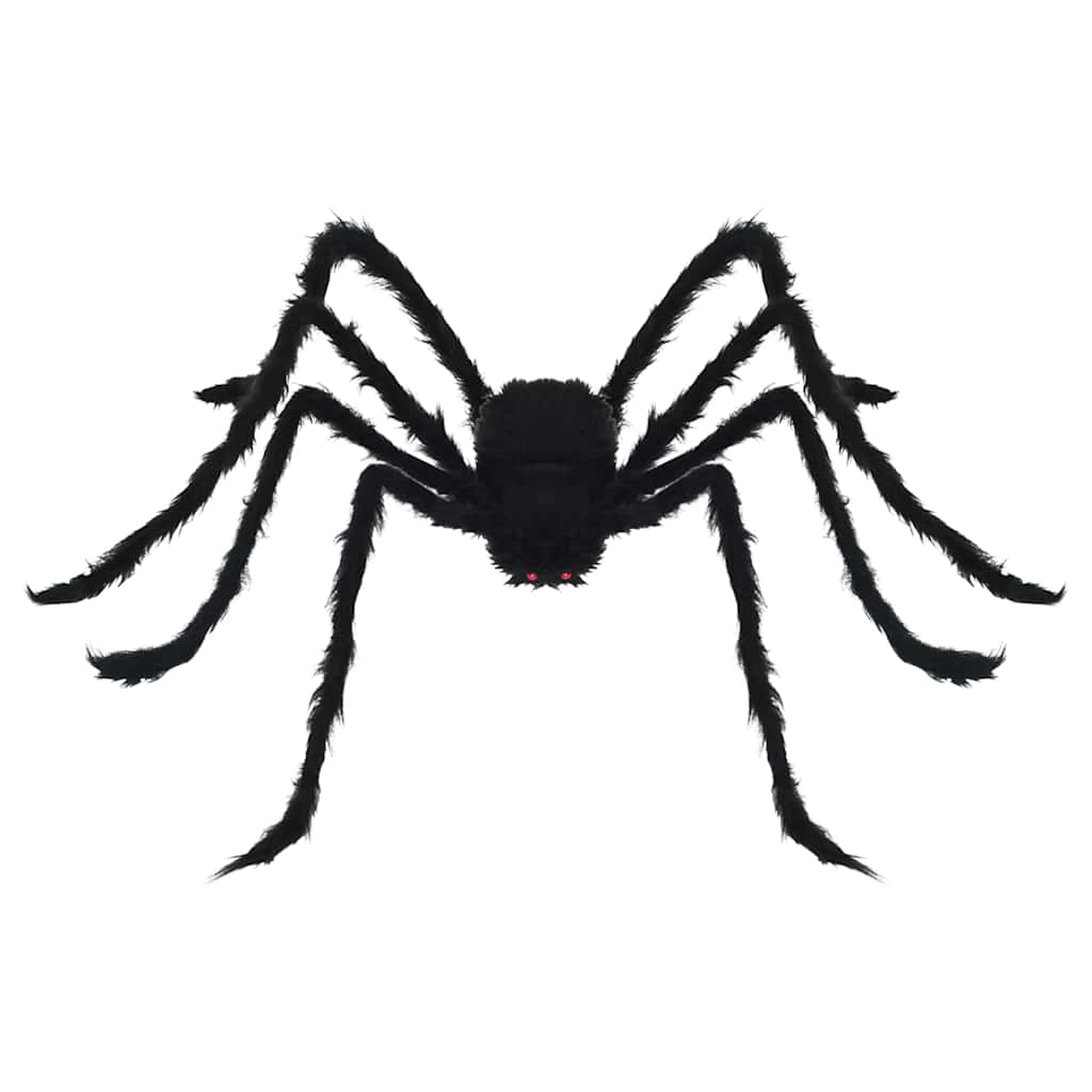 Decoração de Aranha de Halloween 3 pcs Preto 150 cm