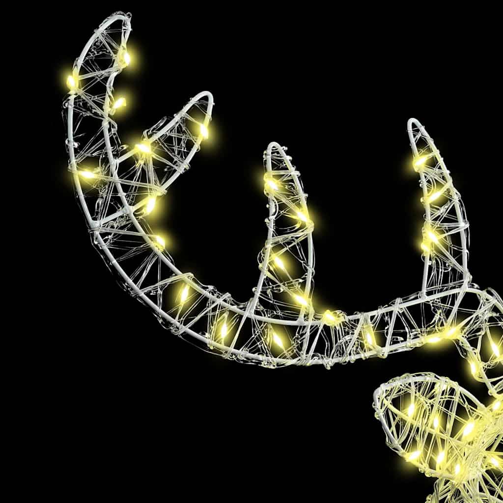 Cabeça de Rena com 140 LEDs Azul 60 cm Acrílo