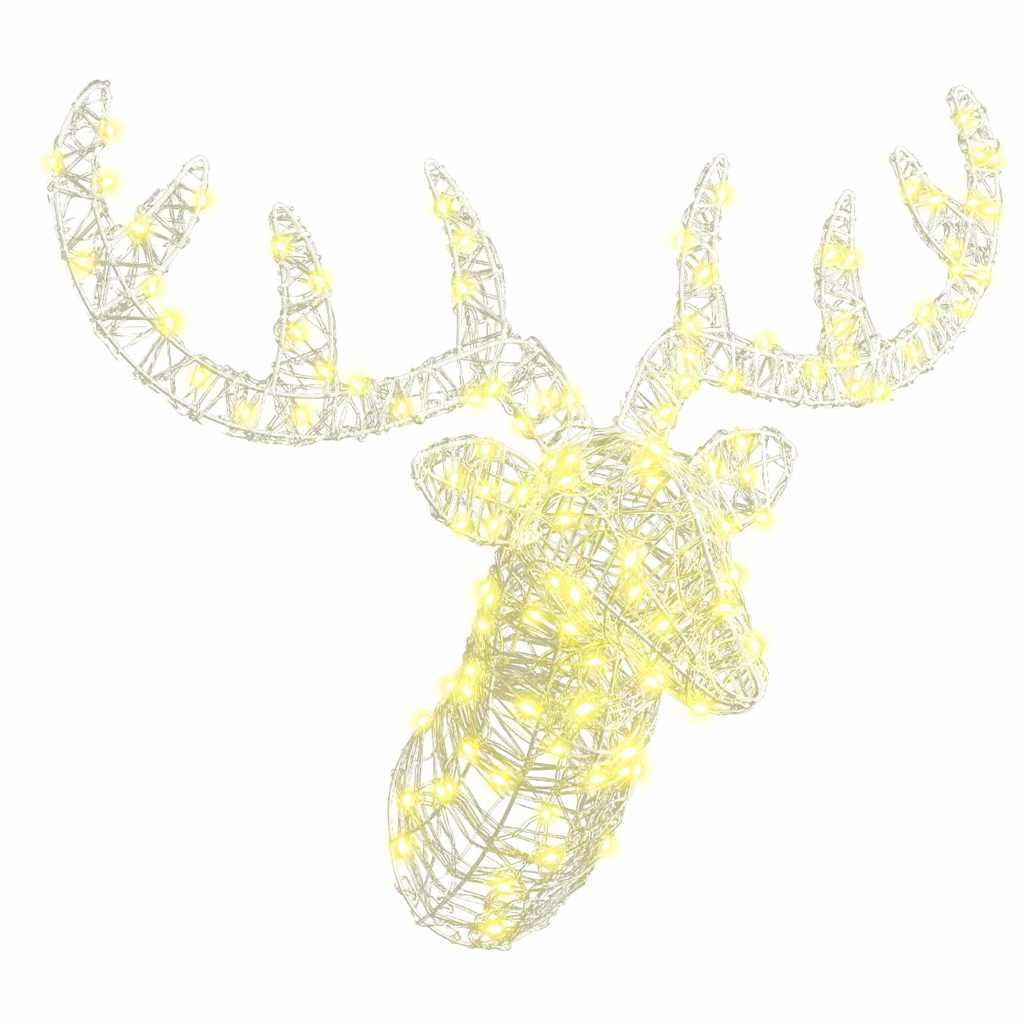 Cabeça de Rena com 140 LEDs Azul 60 cm Acrílo