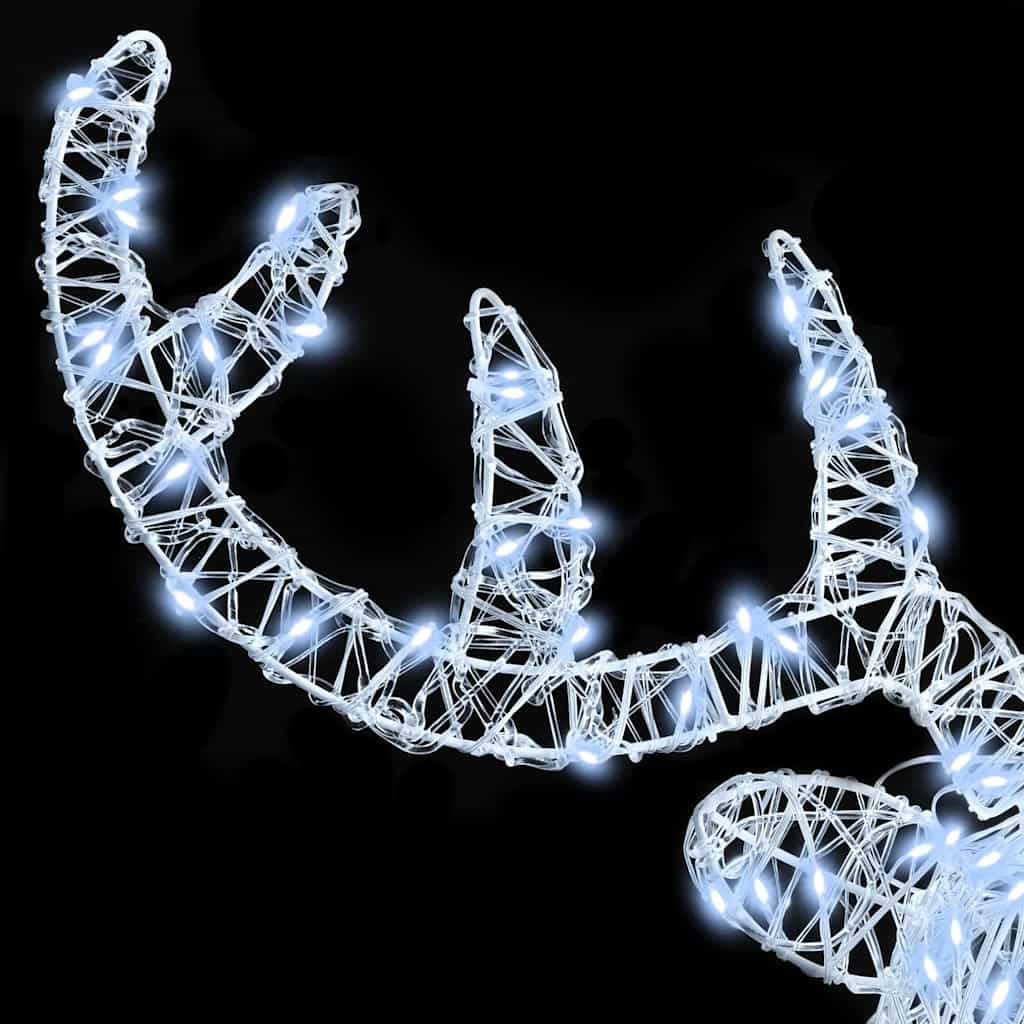 Cabeça de Rena com 140 LEDs Azul 60 cm Acrílo