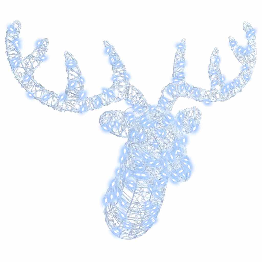 Cabeça de Rena com 140 LEDs Azul 60 cm Acrílo