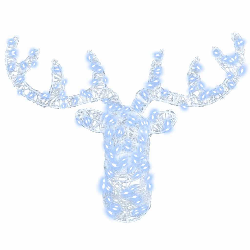 Cabeça de Rena com 140 LEDs Azul 60 cm Acrílo