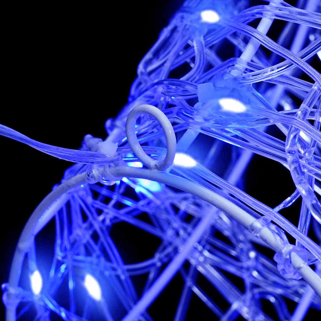 Cabeça de Rena com 140 LEDs Azul 60 cm Acrílo