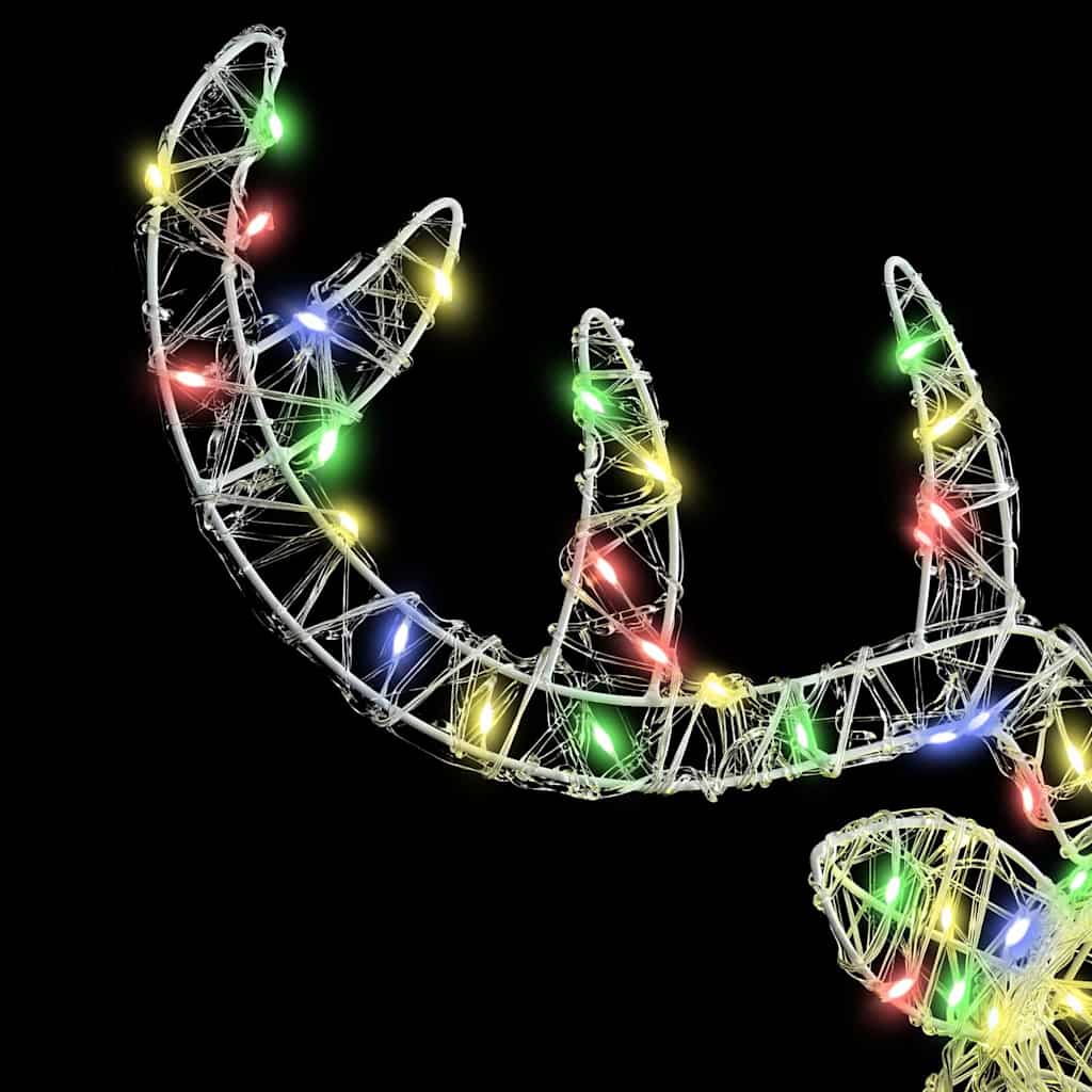 Cabeça de Rena com 140 LEDs Azul 60 cm Acrílo