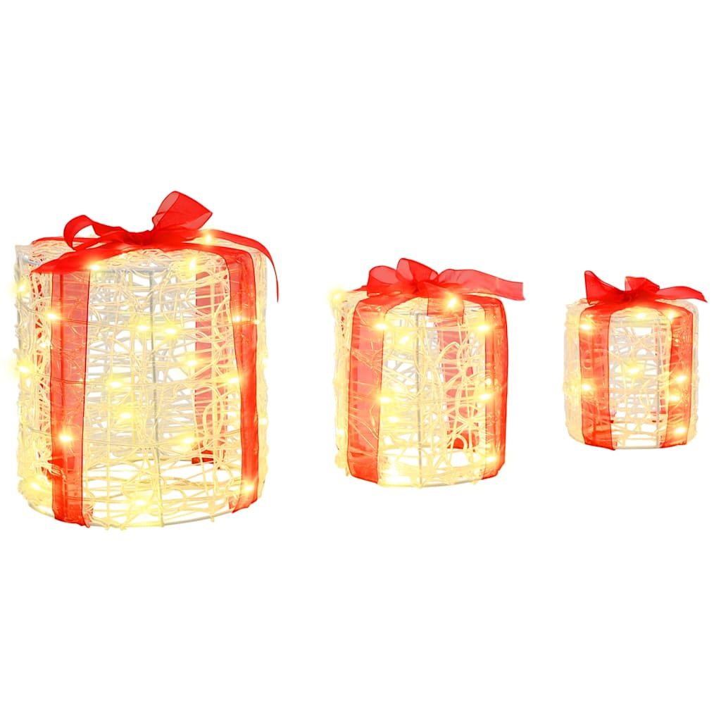 Decoração Caixa de Presente 3 pcs Azul 20 x 20 x 21 cm Acrílo