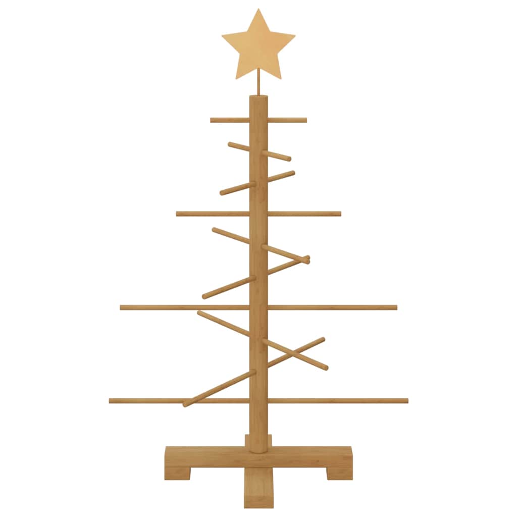 Árvore de Natal de Madeira com suporte Castanho 75 cm Bambu