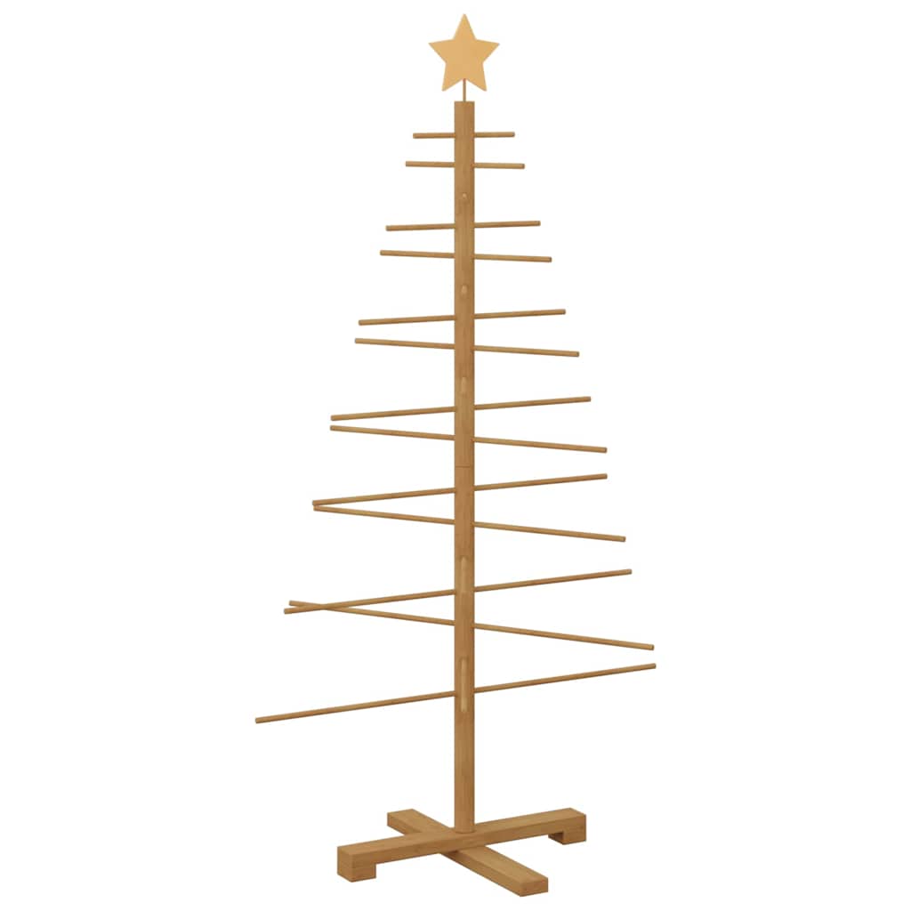 Árvore de Natal de Madeira com suporte Castanho 125 cm Bambu