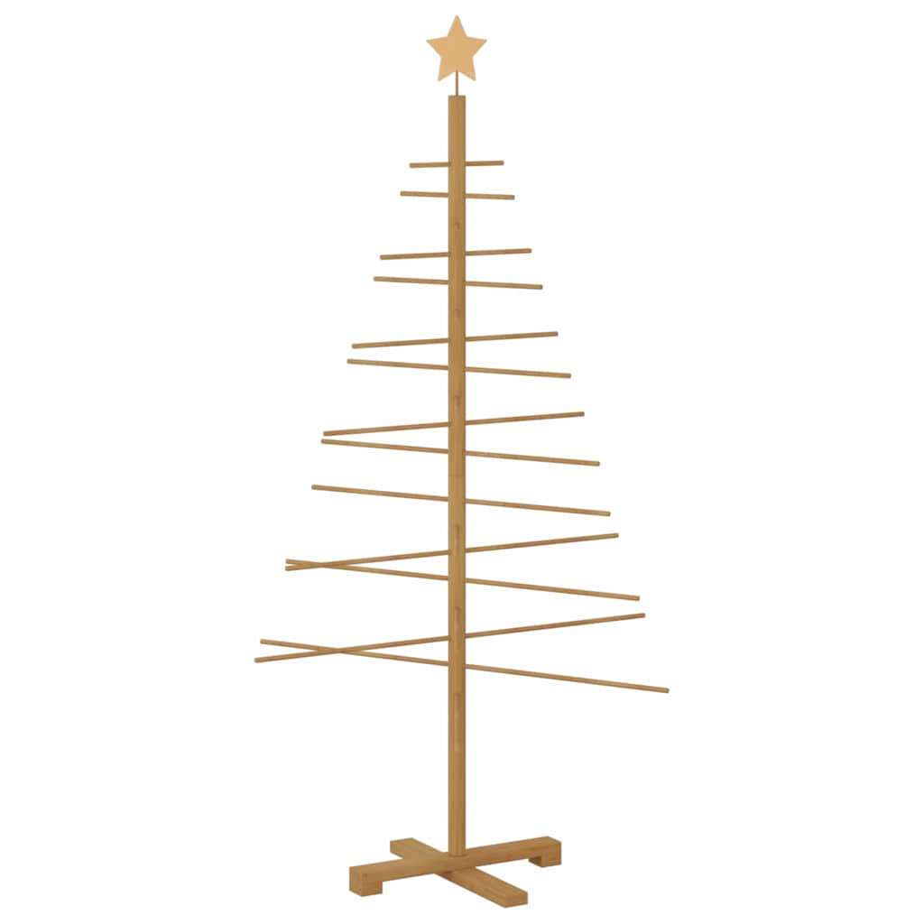 Árvore de Natal de Madeira com suporte Castanho 150 cm Bambu
