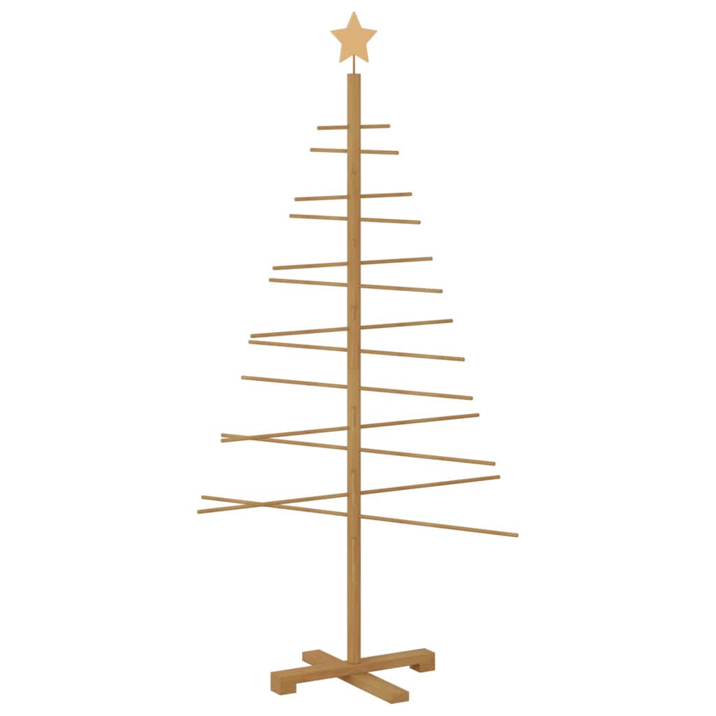 Árvore de Natal de Madeira com suporte Castanho 150 cm Bambu