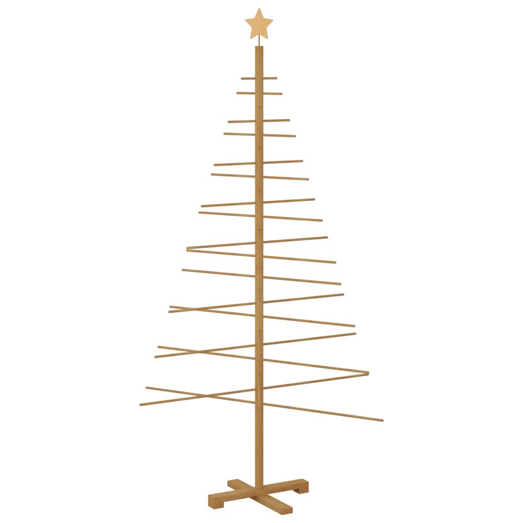 Árvore de Natal de Madeira com suporte Castanho 180 cm Bambu