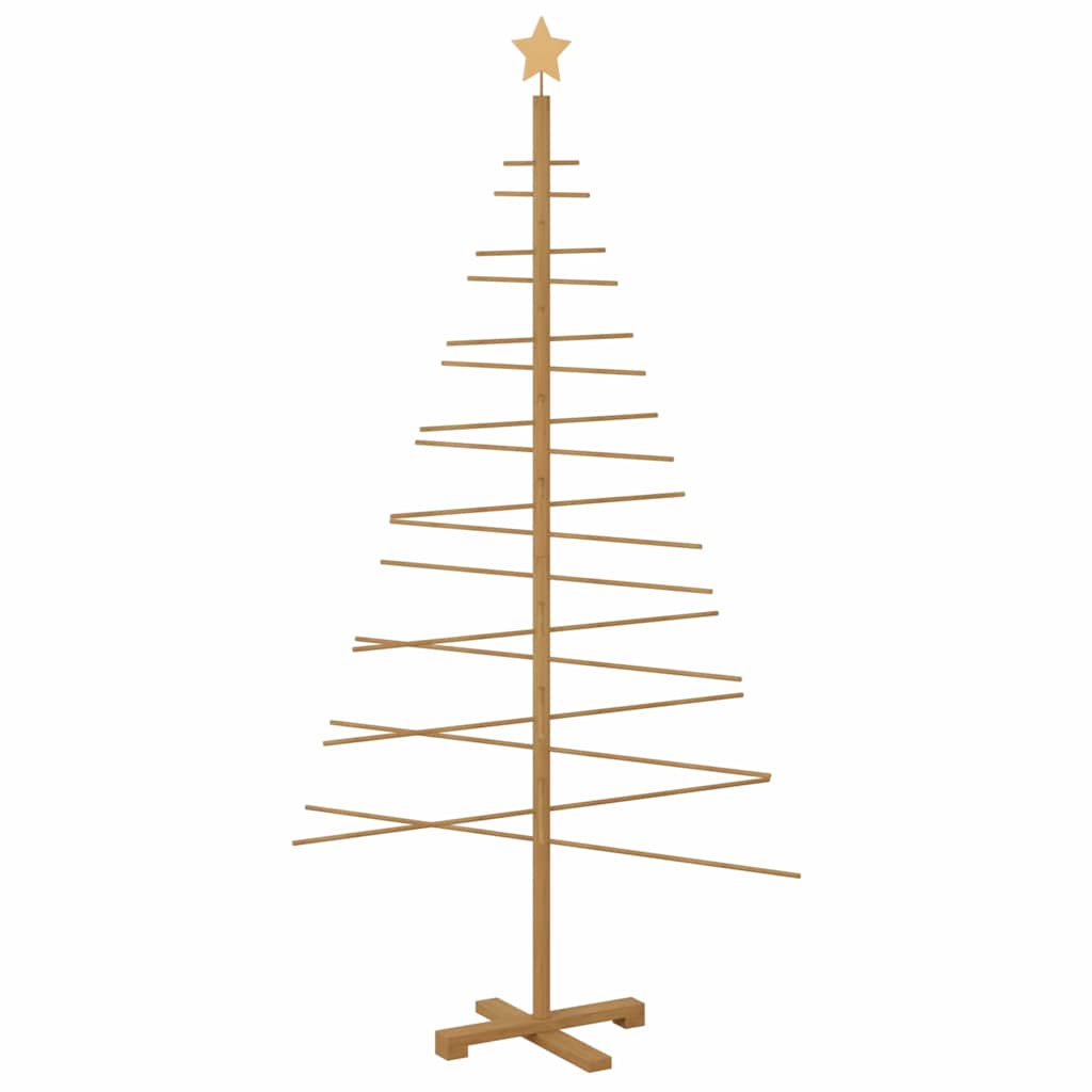 Árvore de Natal de Madeira com suporte Castanho 180 cm Bambu