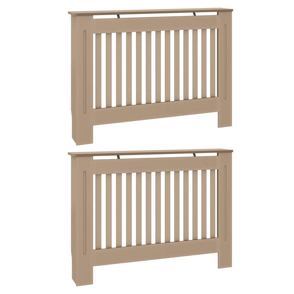 Capa de Radiador 2 pcs Castanho 112x19x81,5cm