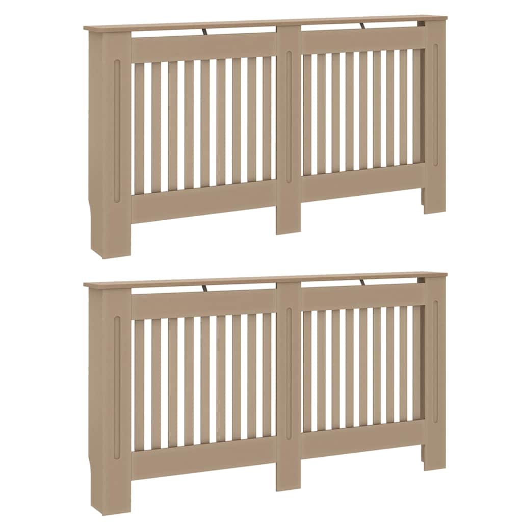 Capa de Radiador 2 pcs Castanho 152x19x81,5cm