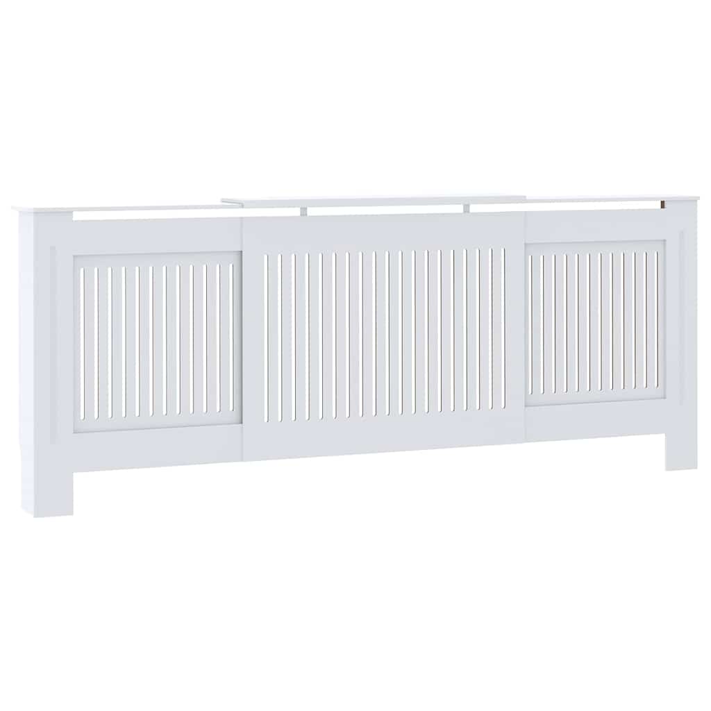 Capa de Radiador 2 pcs Branco 205x20,5x81,5cm